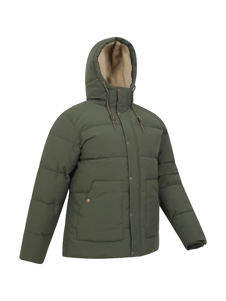 Mountain Warehouse Green Manta Mens Water Resistant Borg Lined Padded Jacket - Image 2 of 6