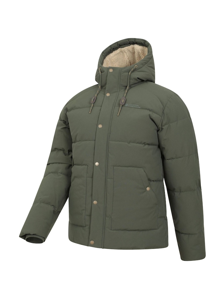 Mountain Warehouse Green Manta Mens Water Resistant Borg Lined Padded Jacket - Image 4 of 6
