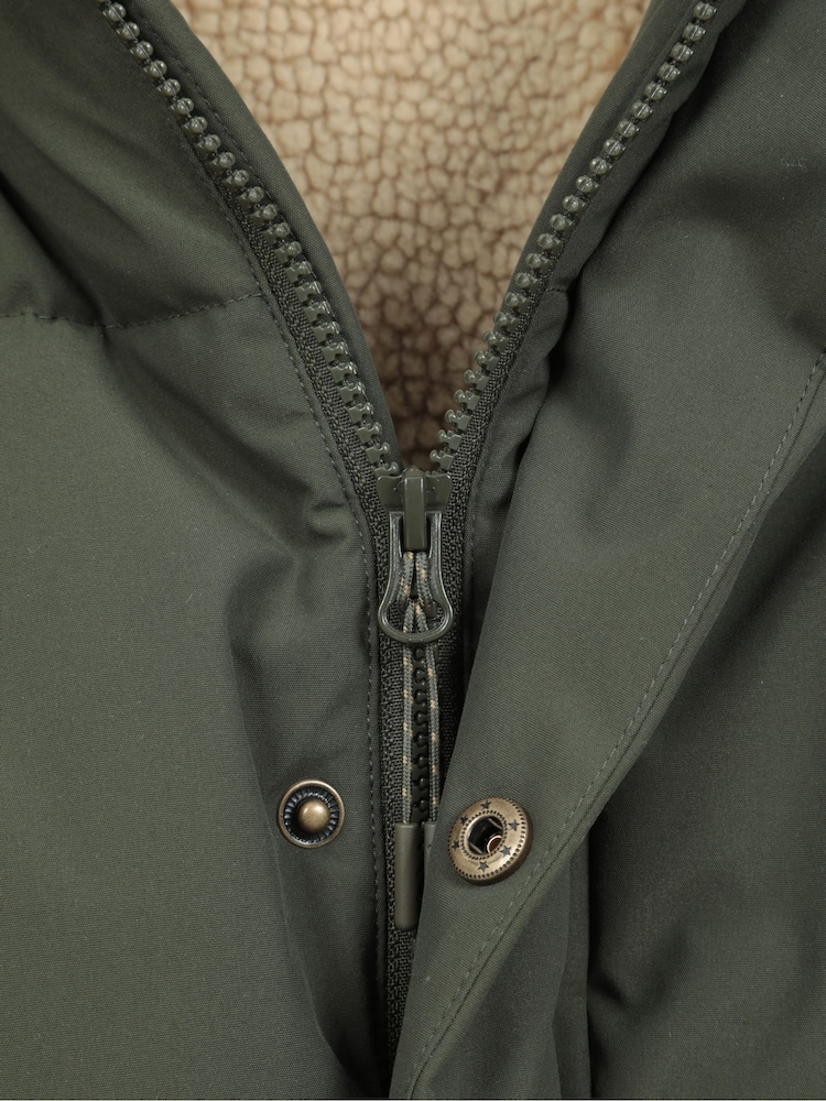 Mountain Warehouse Green Manta Mens Water Resistant Borg Lined Padded Jacket - Image 6 of 6