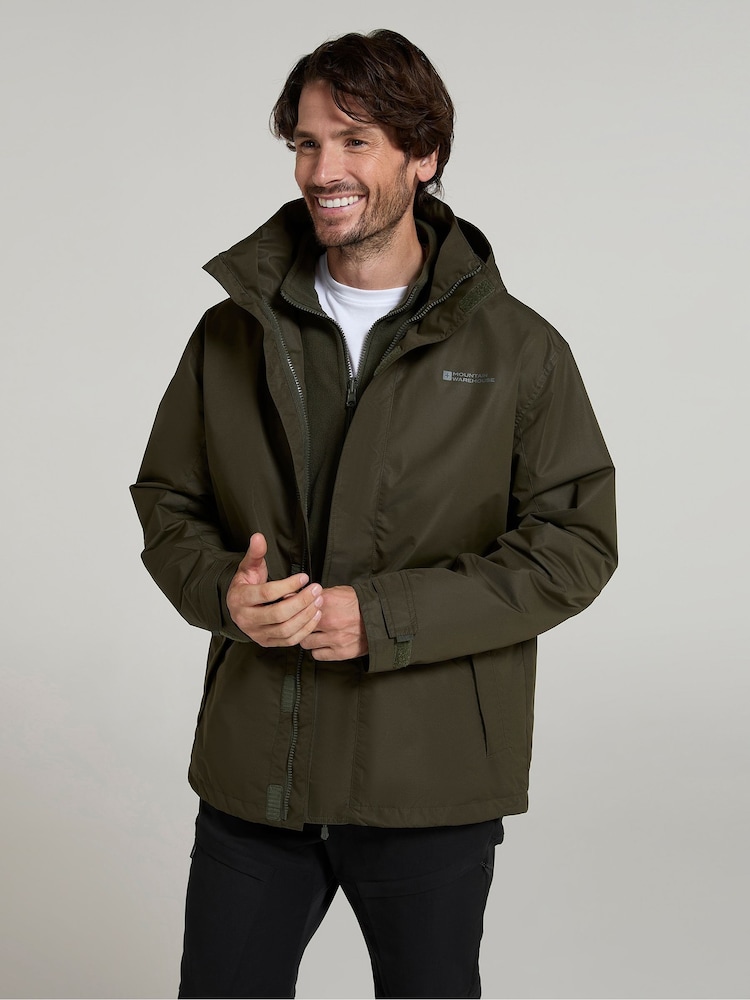 Verde claro - Mountain Warehouse Mens Fell 3-In-1 Water Resistant Jacket - Imagen 1 de 4