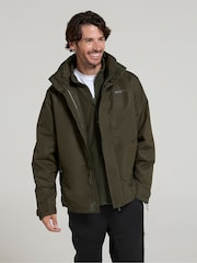 Verde claro - Mountain Warehouse Mens Fell 3-In-1 Water Resistant Jacket - Imagen 2 de 4