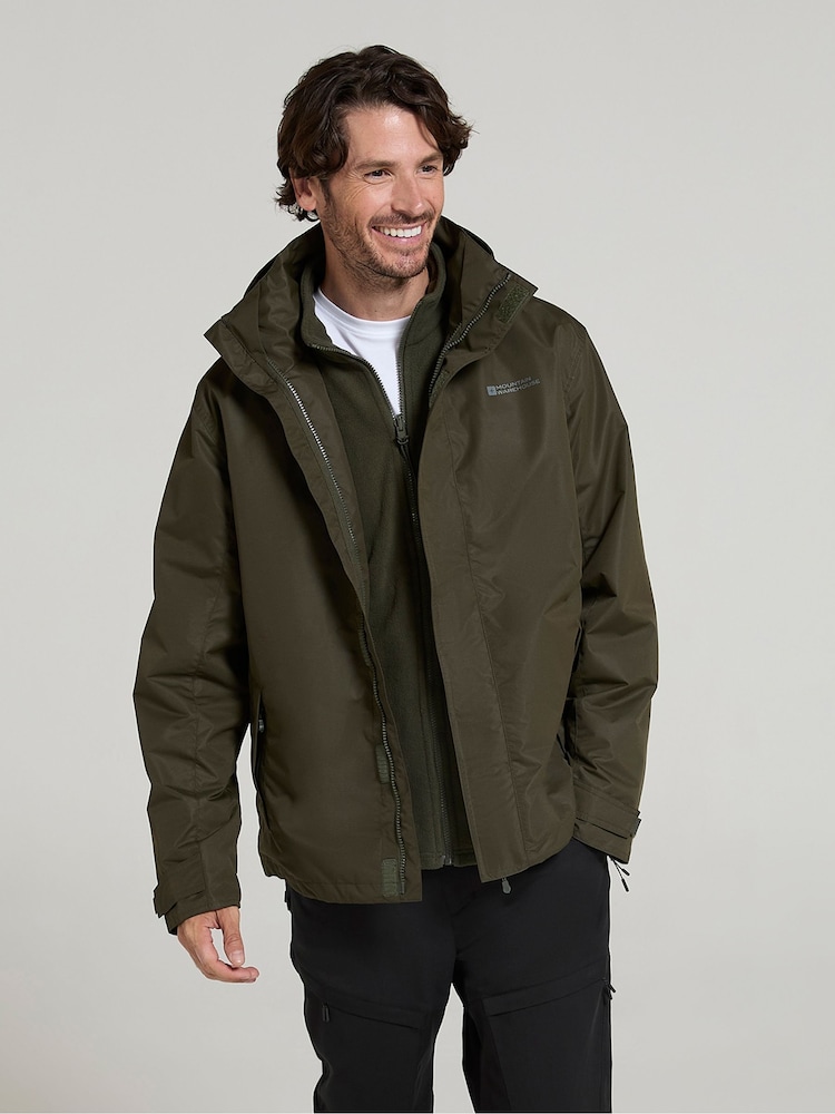 Verde claro - Mountain Warehouse Mens Fell 3-In-1 Water Resistant Jacket - Imagen 2 de 4