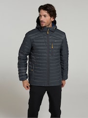 Gris - Chaqueta acolchada impermeable de hombre Henry II de Mountain Warehouse - Imagen 1 de 8