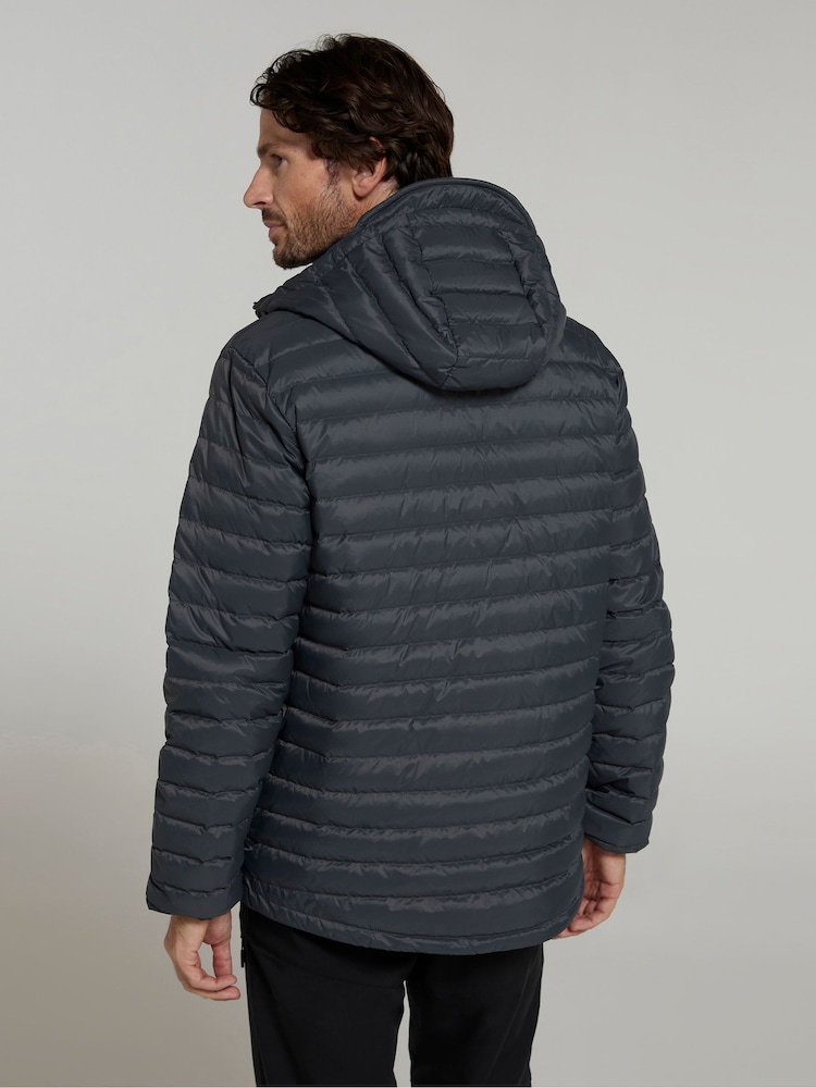Mountain Warehouse Grey Mens Henry II Extreme Water Resistant Down Padded Jacket - Image 3 of 8