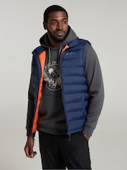 Mountain Warehouse Blue Seasons II Mens Water Resistant Padded Gilet - Image 1 of 4