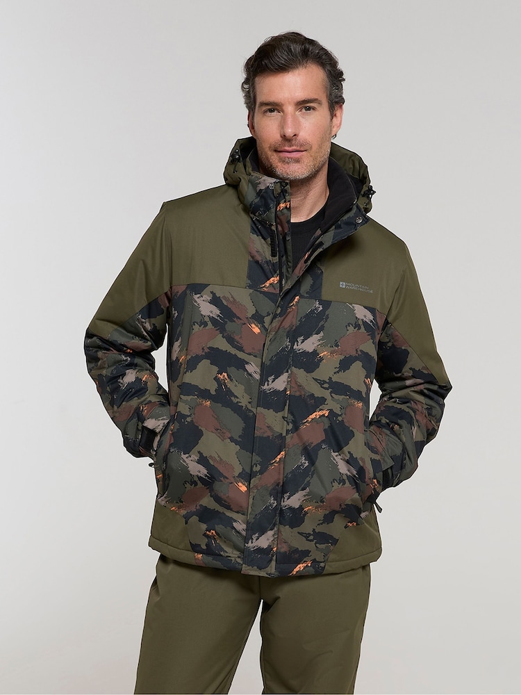 Mountain Warehouse Green Mens Water Resistant Printed Ski Jacket And Trousers Set - Image 2 of 4