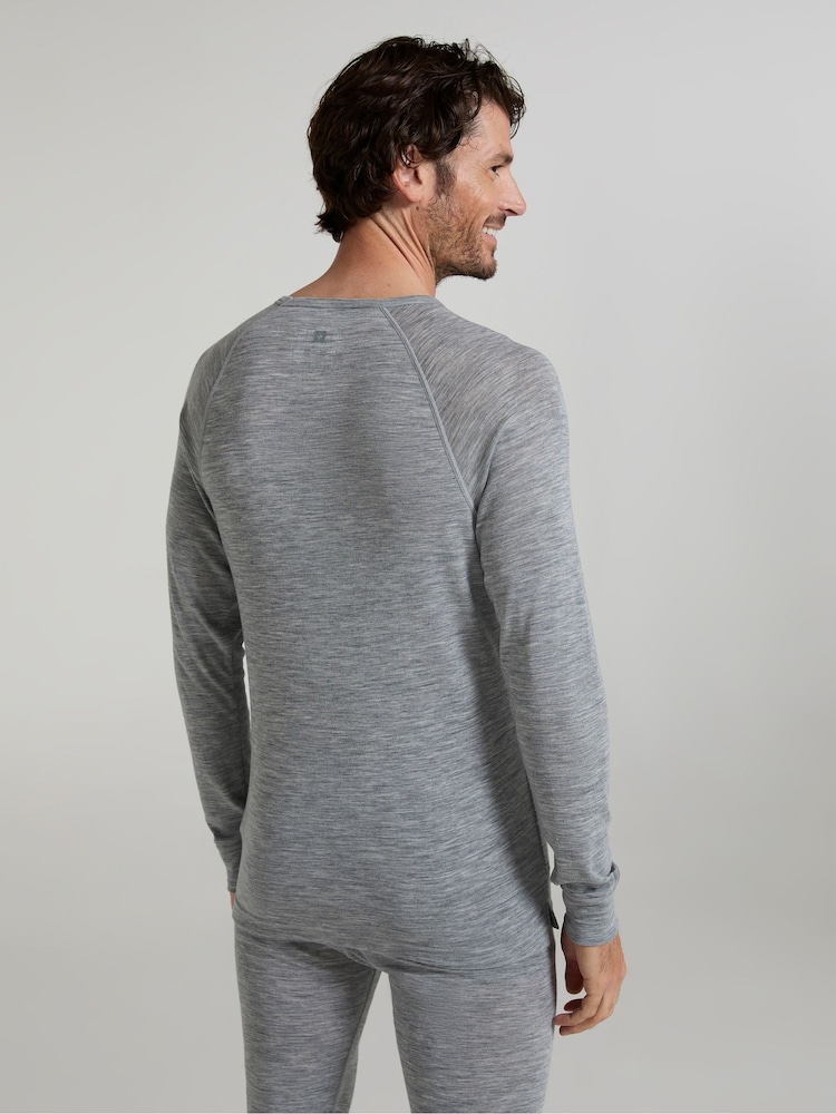 Mountain Warehouse Grey Merino Mens Round Neck Thermal Top - Image 2 of 9