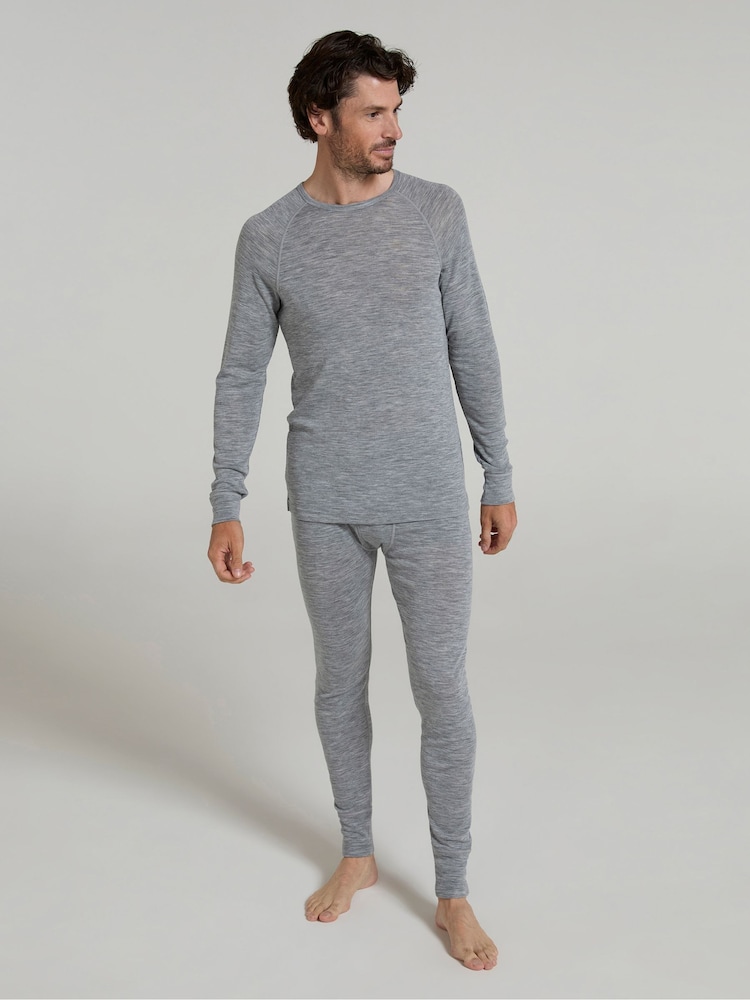 Mountain Warehouse Grey Merino Mens Round Neck Thermal Top - Image 3 of 9
