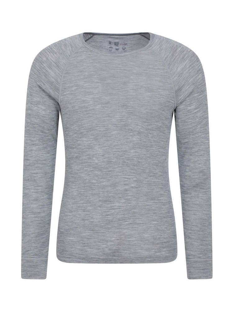 Mountain Warehouse Grey Merino Mens Round Neck Thermal Top - Image 5 of 9
