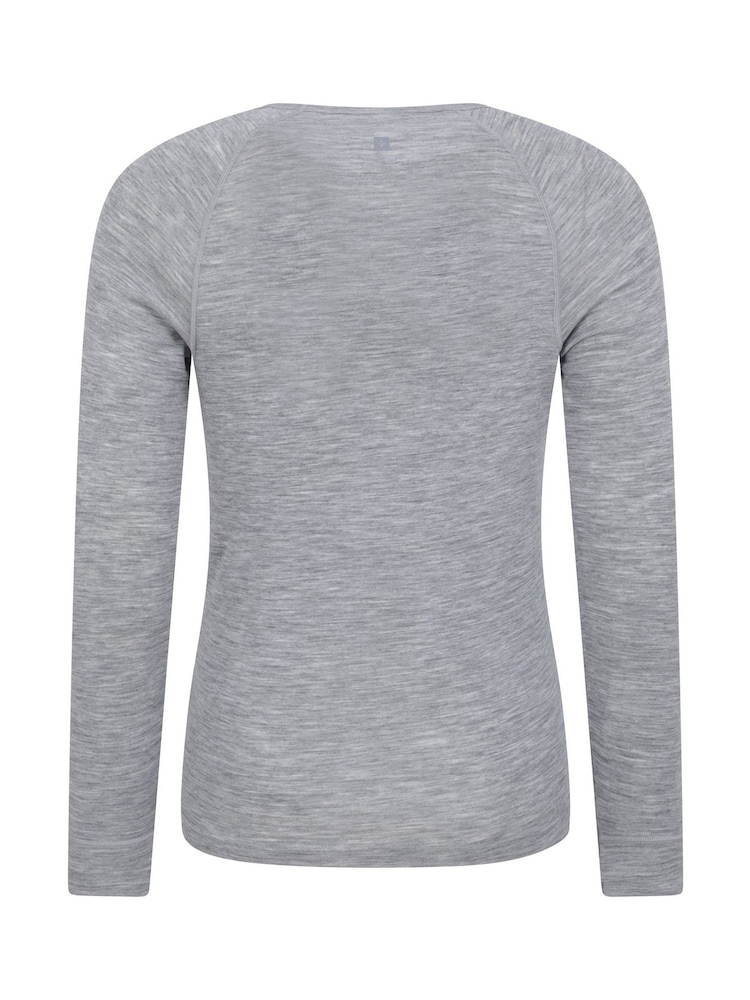 Mountain Warehouse Grey Merino Mens Round Neck Thermal Top - Image 6 of 9