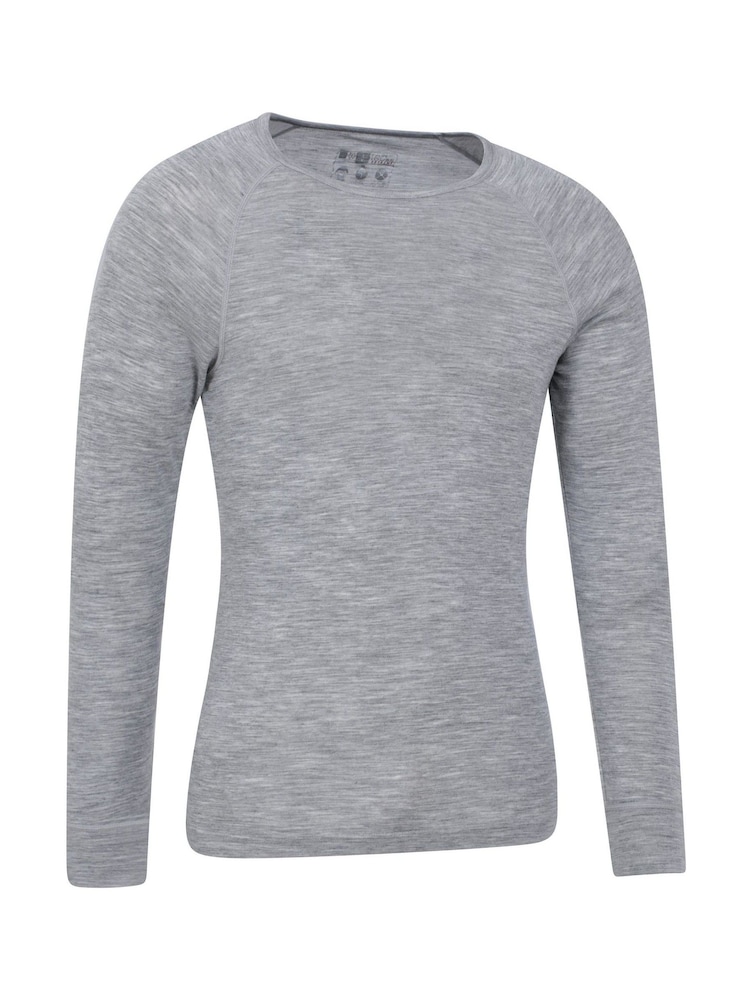 Mountain Warehouse Grey Merino Mens Round Neck Thermal Top - Image 7 of 9