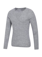 Mountain Warehouse Grey Merino Mens Round Neck Thermal Top - Image 8 of 9