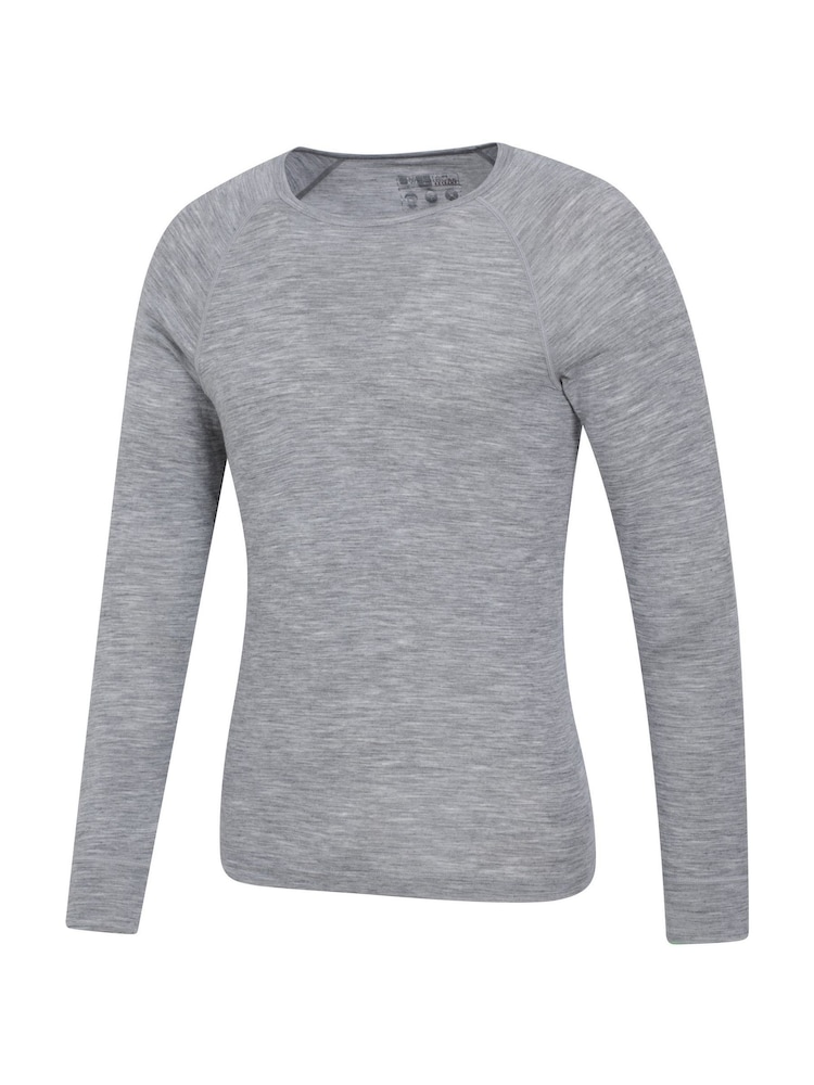 Mountain Warehouse Grey Merino Mens Round Neck Thermal Top - Image 8 of 9