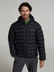 Mountain Warehouse Black Link Mens Water Resistant Padded Jacket - Image 1 of 4