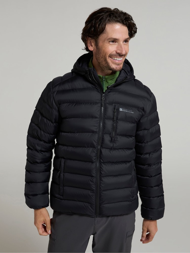Mountain Warehouse Black Link Mens Water Resistant Padded Jacket - Image 4 of 4