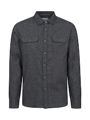 Mountain Warehouse Grey 100% Cotton Trace Mens Flannel Long Sleeve Shirt - Image 1 of 5