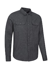 Mountain Warehouse Grey 100% Cotton Trace Mens Flannel Long Sleeve Shirt - Image 2 of 5