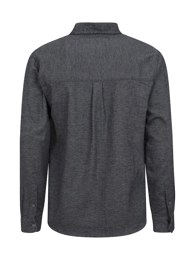 Mountain Warehouse Grey 100% Cotton Trace Mens Flannel Long Sleeve Shirt - Image 3 of 5