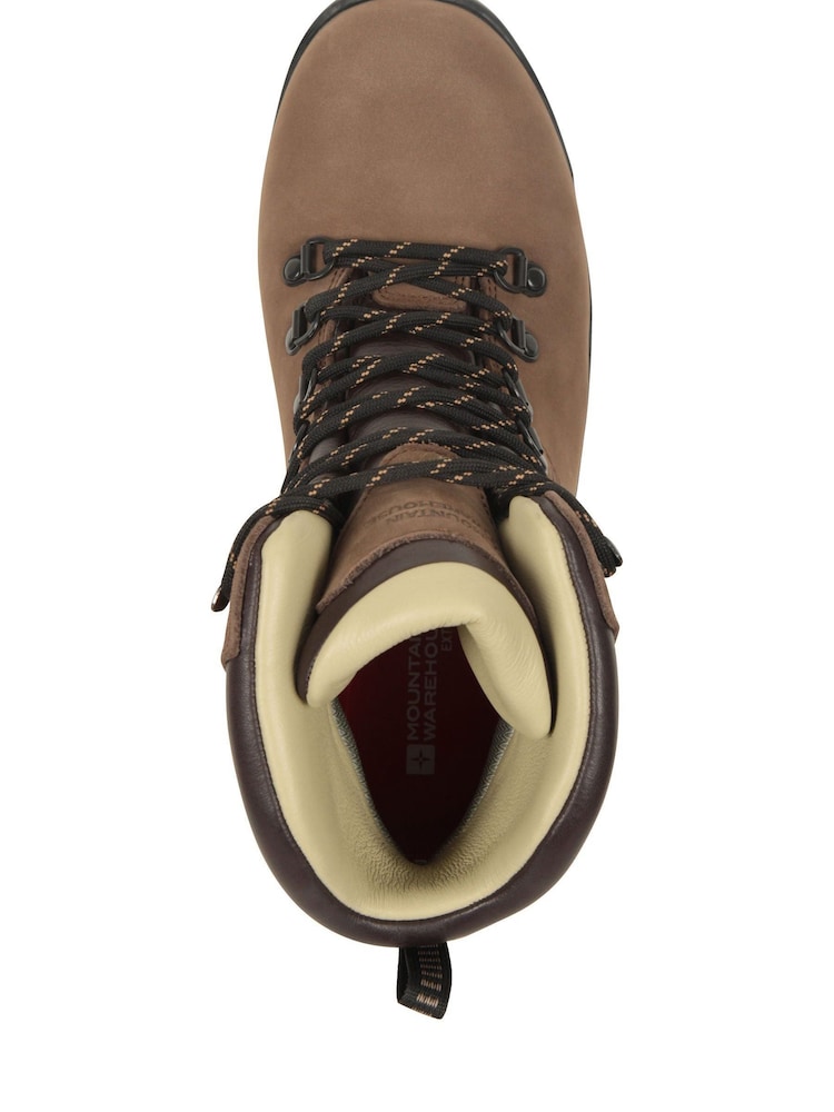 Mountain Warehouse Brown Odyssey Extreme Waterproof, Vibram Sole Leather Mens Hiking Boots - Image 4 of 8