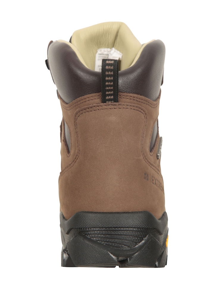 Mountain Warehouse Brown Odyssey Extreme Waterproof, Vibram Sole Leather Mens Hiking Boots - Image 6 of 8