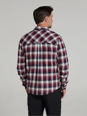 Mountain Warehouse Purple 100% Cotton Trace Mens Flannel Long Sleeve Shirt - Image 3 of 4