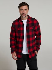 Mountain Warehouse Red 100% Cotton Trace Mens Flannel Long Sleeve Shirt - Image 1 of 4
