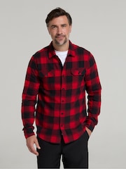 Mountain Warehouse Red 100% Cotton Trace Mens Flannel Long Sleeve Shirt - Image 2 of 4