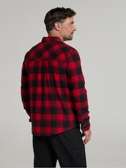 Mountain Warehouse Red 100% Cotton Trace Mens Flannel Long Sleeve Shirt - Image 3 of 4