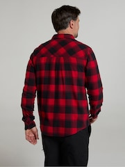 Mountain Warehouse Red 100% Cotton Trace Mens Flannel Long Sleeve Shirt - Image 4 of 4