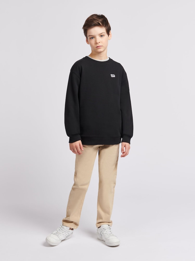 Lee Black Boys Badge Sweatshirt - Image 2 of 9