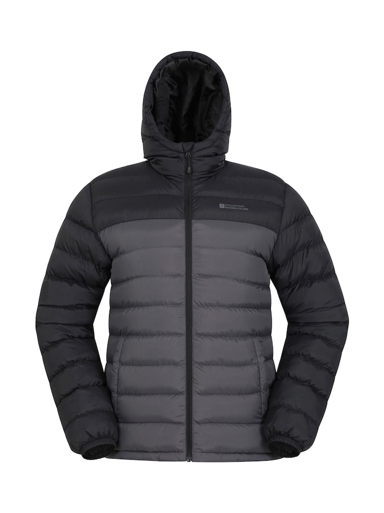 Mountain Warehouse Grey Mens Seasons II Water Resistant Padded Jacket - Image 1 of 5 Mountain Warehouse Grey Mens Seasons II Water Resistant Padded Jacket - Image 1 of 5