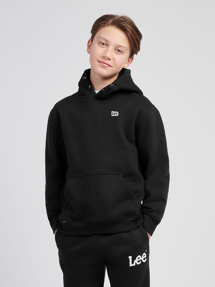 Lee Black Boys Badge Hoodie - Image 1 of 9