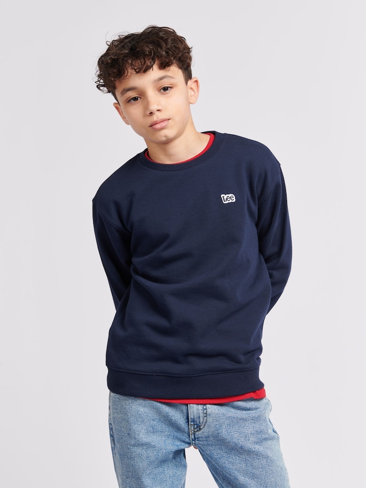 Lee Blue Boys Badge Sweatshirt - Image 1 of 8