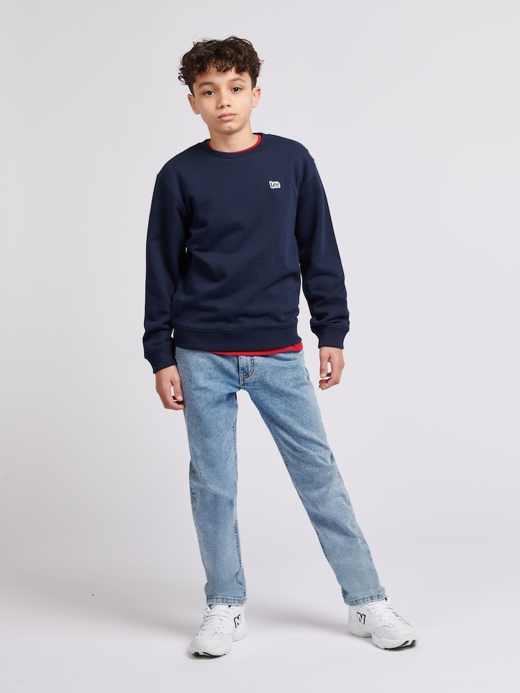 Lee Blue Boys Badge Sweatshirt - Image 2 of 8