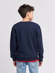 Lee Blue Boys Badge Sweatshirt - Image 3 of 8