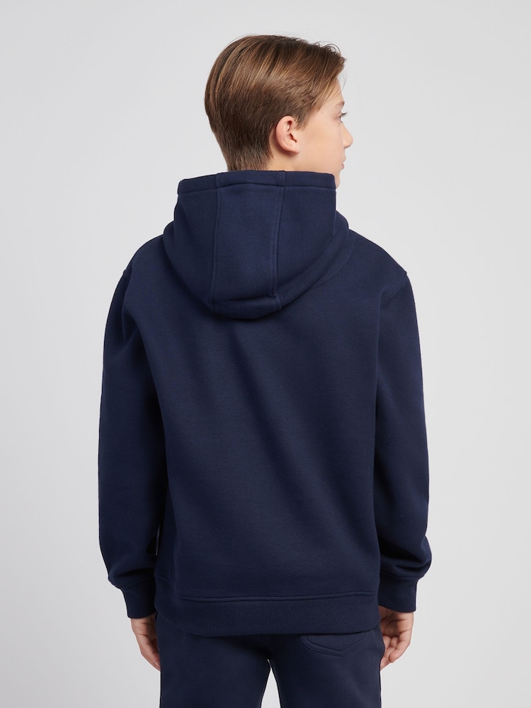 Lee Blue Badge Hoodie - Image 2 of 9 Lee Blue Badge Hoodie - Image 2 of 9