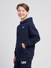 Lee Blue Boys Badge Hoodie - Image 4 of 9