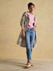 Joules Holkham Horse Tack Stone Waterproof Packable Raincoat with Hood - Image 3 of 11