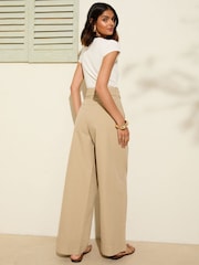 Friends Like These Camel Belted Wide Leg Trousers - Image 4 of 4