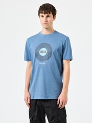 Weekend Offender Mens Blue Supersonic Graphic 100% Cotton T-Shirt - Image 1 of 6