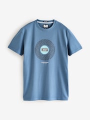 Weekend Offender Mens Blue Supersonic Graphic 100% Cotton T-Shirt - Image 4 of 6