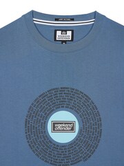 Weekend Offender Mens Blue Supersonic Graphic 100% Cotton T-Shirt - Image 5 of 6