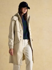 Joules Elbridge Neutral Waterproof coat with Hood - Image 3 of 12