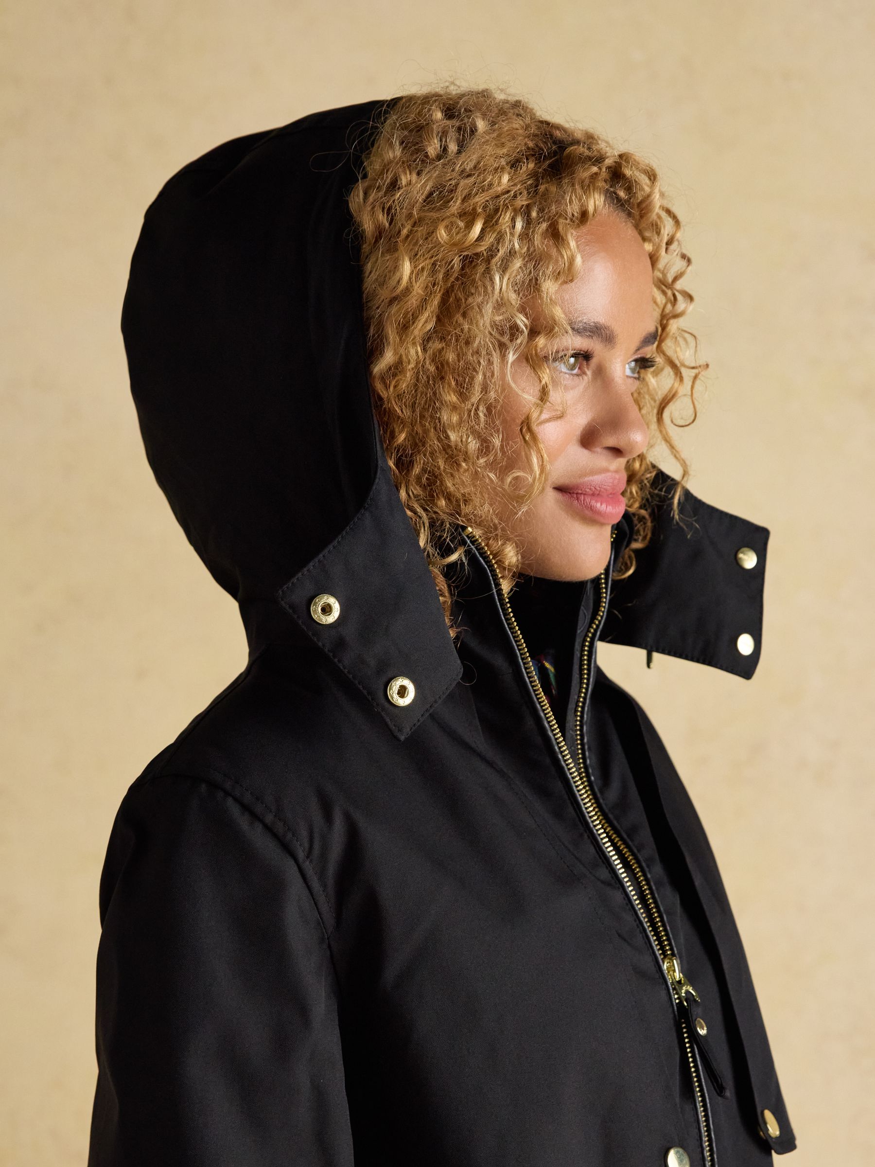 Buy Joules Elbridge Black Waterproof Coat with Hood from the Next