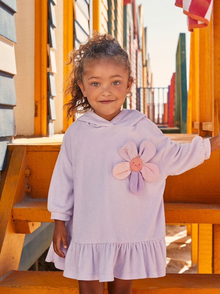 Morado lila - Sudadera de toalla con capucha de flores (3 meses -8 años) - Imagen 1 de 9 Morado lila - Sudadera de toalla con capucha de flores (3 meses -8 años) - Imagen 1 de 9