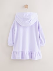 Lilac Purple Flower Towelling Hoodie (3mths-8yrs) - Image 7 of 9