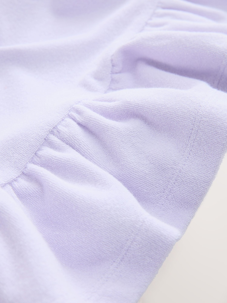 Lilac Purple Flower Towelling Hoodie (3mths-8yrs) - Image 9 of 9