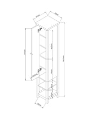 Chalk Malvern Tall Boy Storage Console - Image 4 of 9