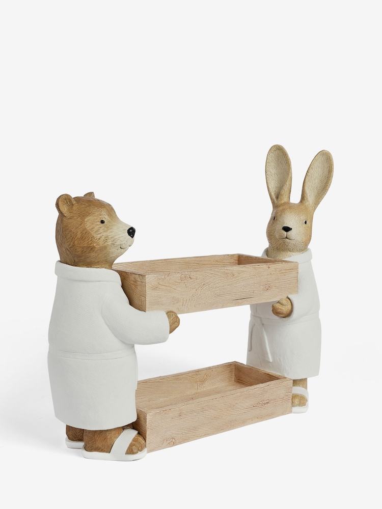 Natural Bertie Bear and Rosie Rabbit Storage Caddy - Image 1 of 2