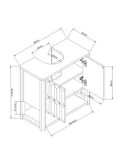 Mid Natural Dario Under Sink Storage Cabinet - Image 4 of 9